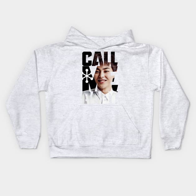 EXO Xiumin Call Me Baby Typography Kids Hoodie by iKPOPSTORE